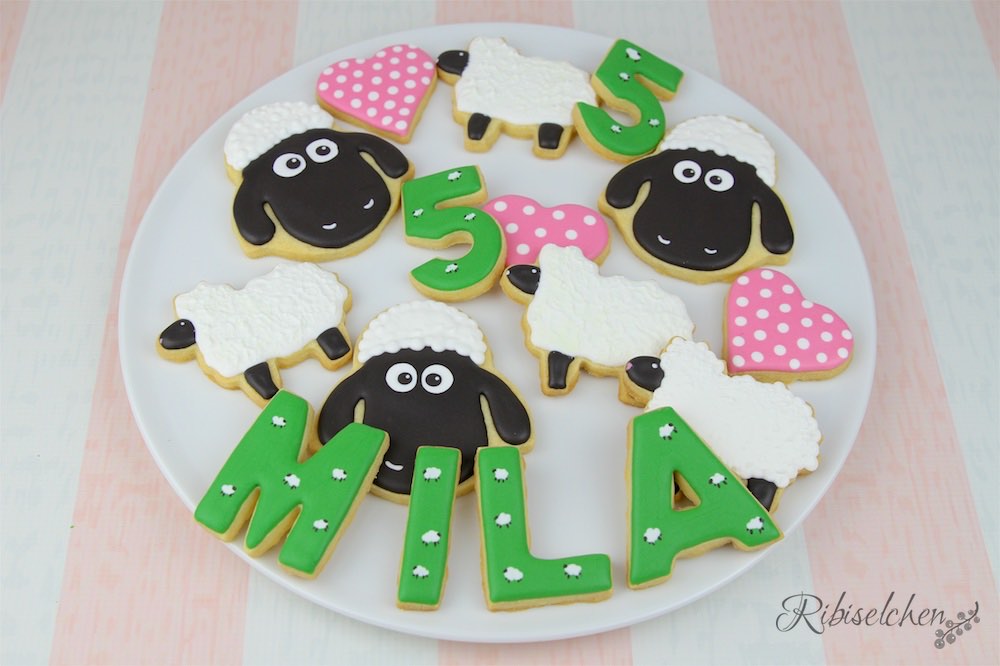 Schaf Kekse mit Royal Icing