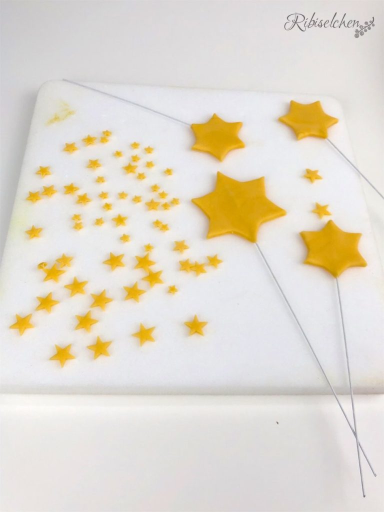 Fondant Sterne Tortentopper Anleitung